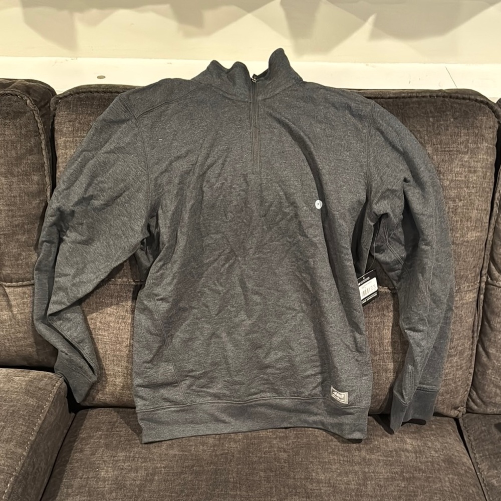 Eddie Bauer Men's Gray Quarter-Zip Sweater